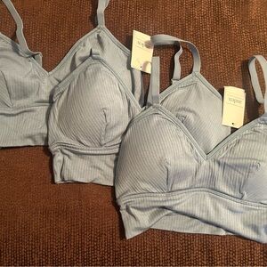 Auden Soft Blue Bralette bundle of 3  Comfort and Relaxation